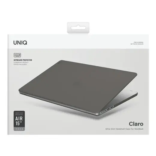 UNIQ etui Claro MacBook Air 15" (2023) przezroczysty szary|smoke matte grey Фото num