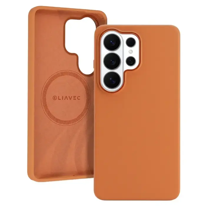 Liavec Silky phone case with MagSafe support for Samsung Galaxy S26 Ultra (S948) orange