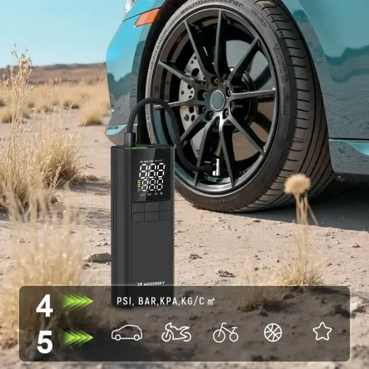 Wozinsky WPEP-8000 compressor, electric pump, 8000mAh power bank, flashlight - black Фото num