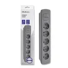 Qoltec Power strip | 5 sockets | 1.8m | Grey — Foto 1