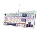 Machenike K500B-B87 Wired Mechanical Gaming Keyboard with Backlight, Red Switch - White — Фото 4