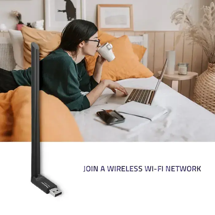 Qoltec Wireless adapter WiFi USB with antenna | standard N Foto 5