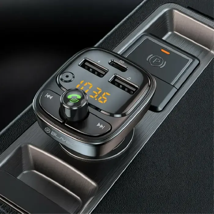 Blavec FM Transmitter Flash TR-06 MP3, Bluetooth - 2xUSB + Type C - PD 30W (TFMFTR06-B) black Фото num