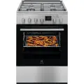 Electrolux gāzes plīts ar elektrisko cepeškrāsni, nerūsējoša tērauda ar pārklājumu pret pirkstu nospiedumiem, 60cm Photo