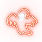 Neona PLEXI LED gaismas diodes SCAARY GHOST sarkans NNE15 Neolia Foto 1