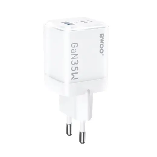 BWOO GaN wall charger CDA222 PD 35W 1 x USB 1 x USB-C, white Foto 2