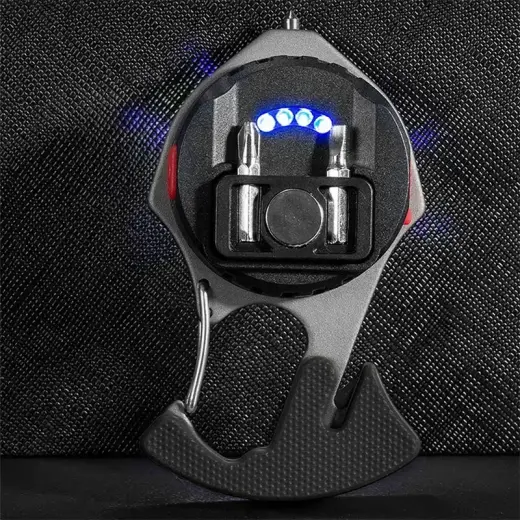 Mini flashlight LED keychain W5143 Type C with 2 screwdriver bits green Foto 4