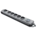 Qoltec Surge protector | 6 sockets | 5m | Grey — Фото 11