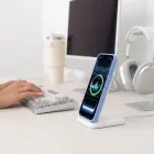Tech-Protect MagOne CC maciņš ar MagSafe atbalstu telefonam iPhone 18 Pro | iPhone 17 Pro caurspīdīgs zils (komplektā aizsargstikls) — Foto 8