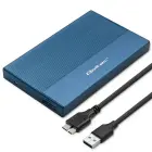Qoltec Aluminium Enclosure | SSD HDD 2.5'' drive | SATA | USB 3.0 | Super speed 5Gb/s | 2TB | Blue Foto 1