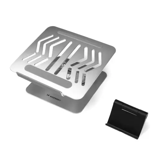 Wozinsky WRS-CPY84SS Aluminum Laptop and Tablet Stand + Free Smartphone Stand - Silver Foto 4