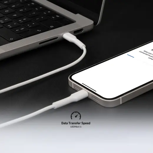 провод для передачи данных и зарядки | USB-C на USB-C | 1m | белый Фото num