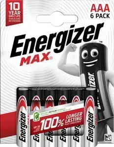 Sārmu baterija LR03 (AAA) E92 1,5V 1200mAh MAX Energizer 4+2gab blisteris