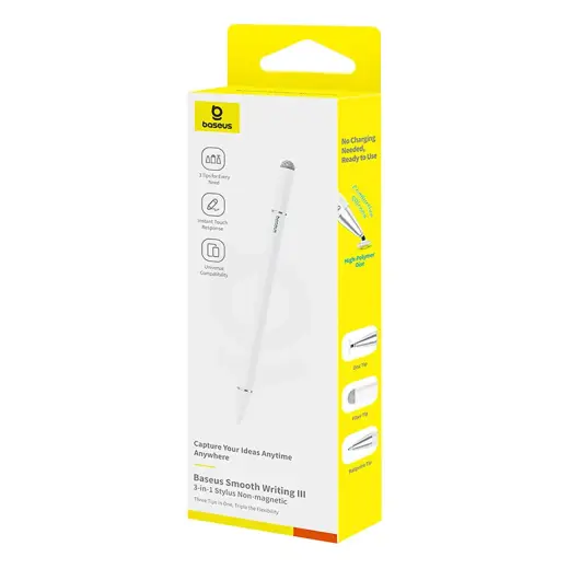 Baseus Smooth Writing III 3in1 Passive Stylus Magnetic Version - White Foto 6