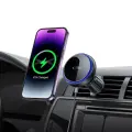 Tech-Protect MM15W-V4 car phone holder with MagSafe 15W inductive charger for air vent - black Фото num