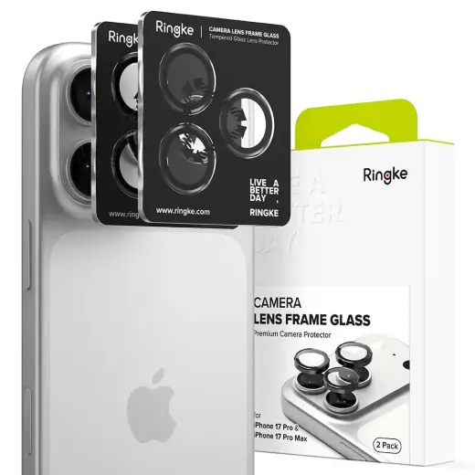 OSŁONA APARATU RINGKE CAMERA FRAME PROTECTOR 2-PACK IPHONE 17 PRO / 17 PRO MAX BLACK