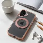 Case for iPhone 15 Pro Frame Circle Stand compatible with MagSafe gold — Foto 3