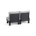 Garden sofa two-seater Elements 2 Seater gray/light gray — Photo 2