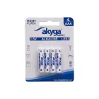 Alkaline battery Akyga AKY1971 AAA LR03 Zn-MnO2, 1.5V|1300mAh 4pcs|blister Foto 1