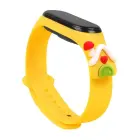 Strap Xmas for Xiaomi Mi Band 5 / 6 Christmas Silicone Strap Bracelet with House - Yellow Foto 1