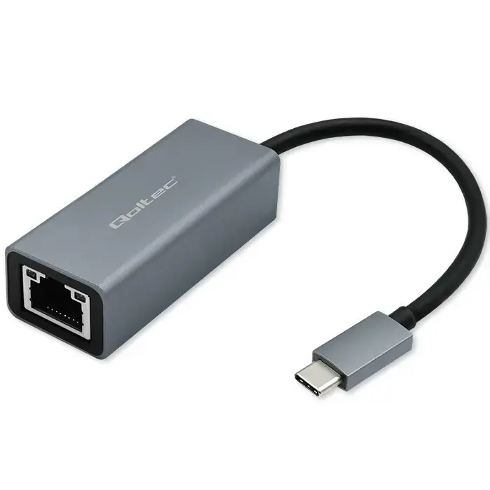 Qoltec adapteris USB-C uz RJ45