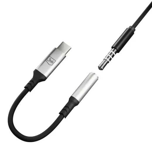 3mk USB-C adapter - 3.5 mm minijack - silver Photo