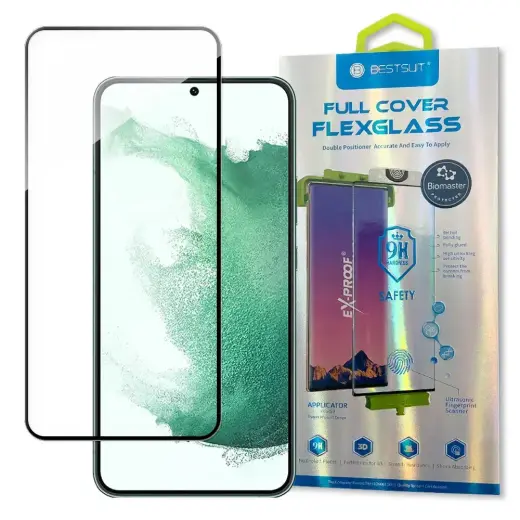 Bestsuit 3D Edge Nano Flexi Glass tempered glass for phone Galaxy S22+ with applicator