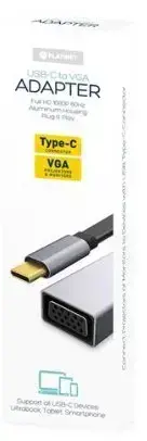 Platinet Multimedia Adapter Type-C  to VGA (1080P*60Hz) Adapteris Melns Foto 3