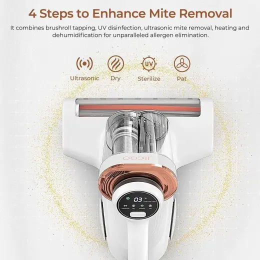 JIGOO J300 putekļu sūcējs pret ērcēm matračiem | dīvāniem ar noņemamu tvertni Foto 6