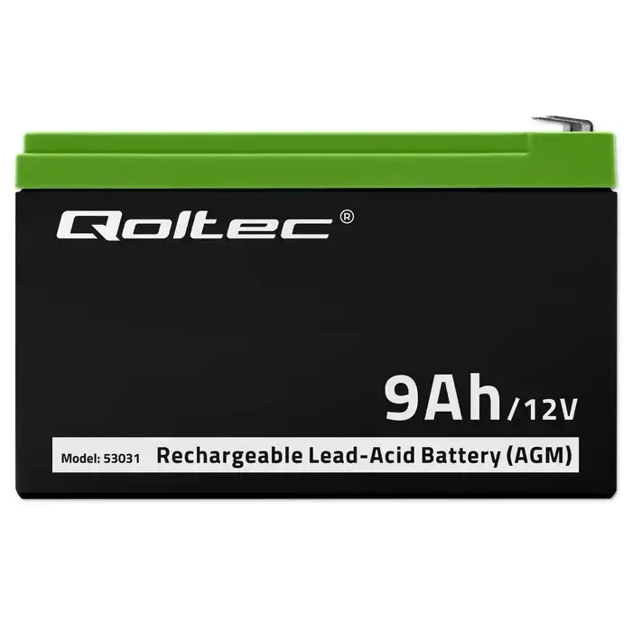 Qoltec AGM battery | 12V | 9Ah | Maintenance-free | Efficient| LongLife | for UPS, security Foto 5