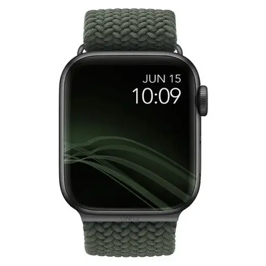 Uniq Aspen Braided strap for Apple Watch 1|2|3|4|5|6|7|8|SE|SE2 44|42|45 mm - green Foto 4
