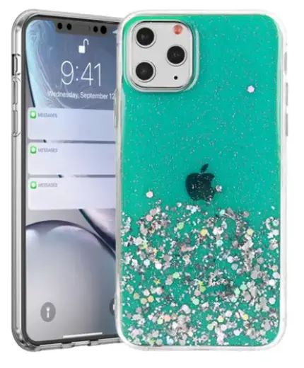 Fusion glue glitter силиконовый чехол для Apple iPhone 13 Pro Max зеленый Фото num