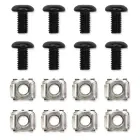 Qoltec Solid steel mount shelf with handle for RACK | 600*600 | Pull-out | Black Foto 9