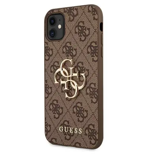 Guess case for iPhone 11 | XR from the 4G Big Metal Logo series - brown Photo