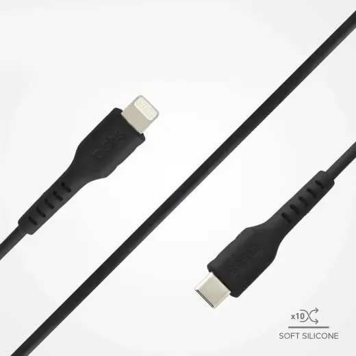 провод для передачи данных и зарядки | USB-C на Lightning | 1m | черный Фото num
