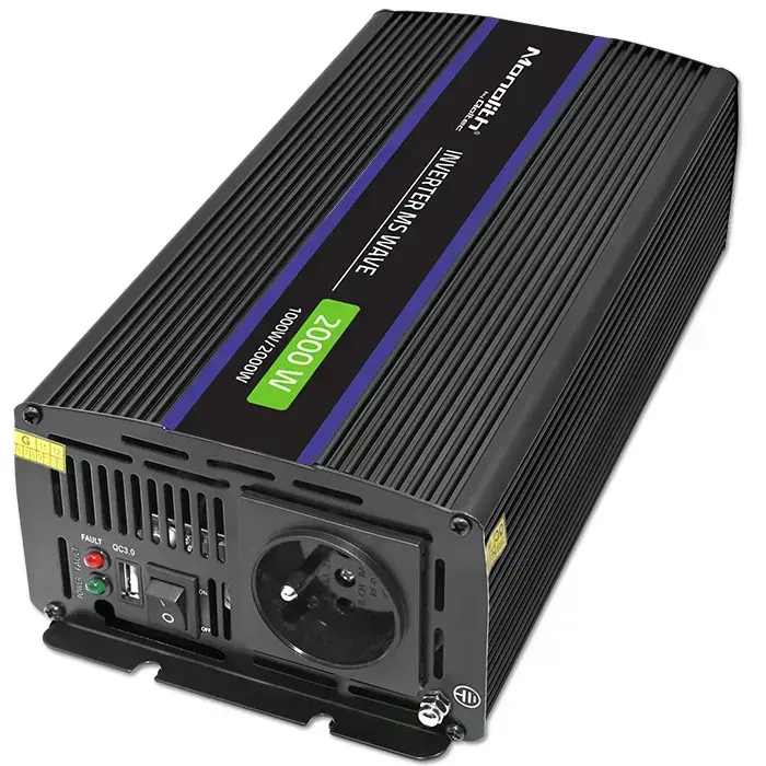 Qoltec Monolith voltage converter 2000 MS Wave |12V to 230V | 1000/2000W | USB Foto 14