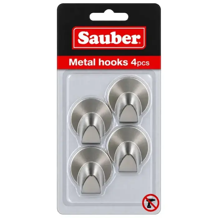 4 round iron hooks