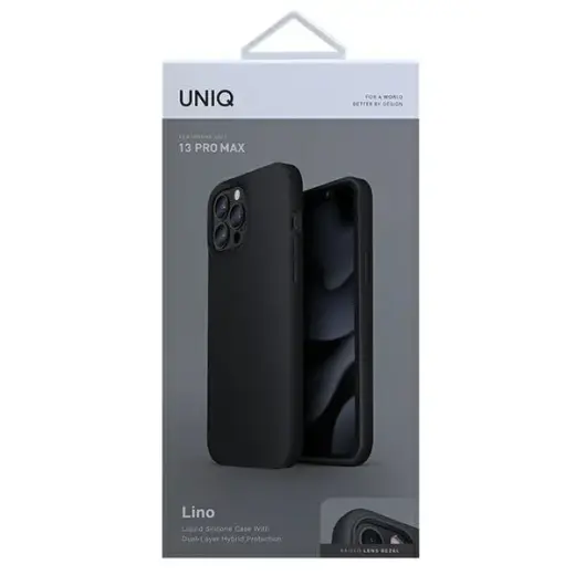 UNIQ etui Lino iPhone 13 Pro Max 6,7" czarny|ink black Фото num
