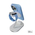 Puro Mag Station Qi2 3-in-1 Wireless Charger Compatible with MagSafe - White Foto 5