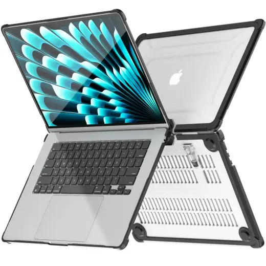 TECH-PROTECT SMARTSHELL PRO MACBOOK AIR 15 M2 | M3 | M4 | 2023-2025 BLACK|CLEAR Фото num