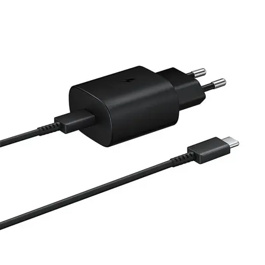 Samsung EP-TA800EBE зарядное устройство | 25W | USB-C | с проводом USB-C на USB-C в комплекте | черное (OEM) Фото num