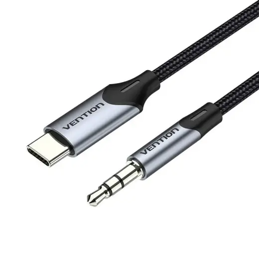 Cable Audio USB-C to 3,5mm mini jack 1m black Photo