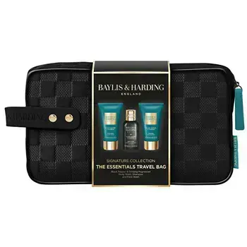 Baylis & Harding Men Shower Set with Bag ( Black Pepper & Ginseng ) - Dárková sada péče o tělo v taštičce ( 3 ks )