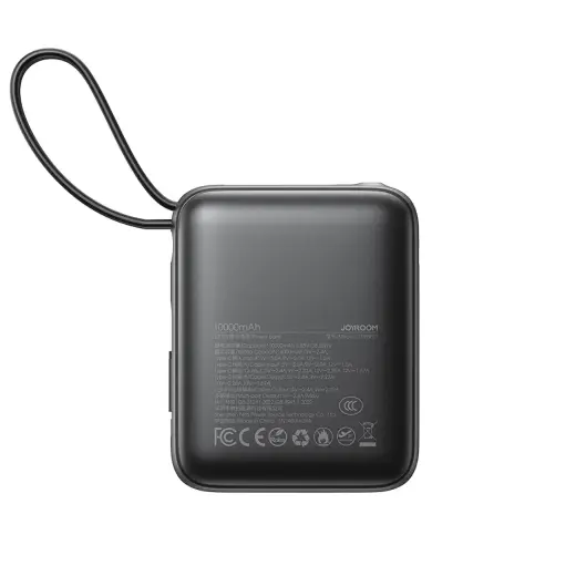 Joyroom Mini Power Bank JR-PBF27 22.5W with dual cable 10000mAh (black) Photo