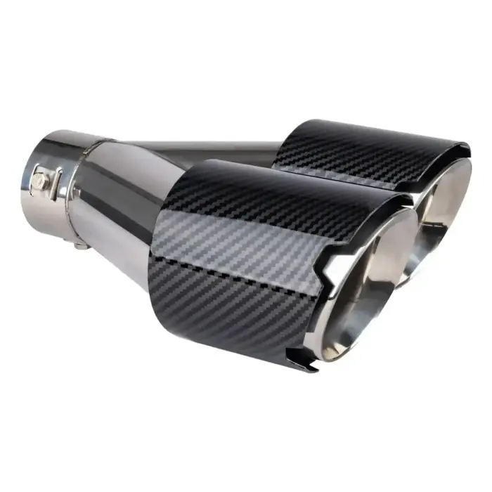 Exhaust silencer tip stainless steel carbon AMIO-04070