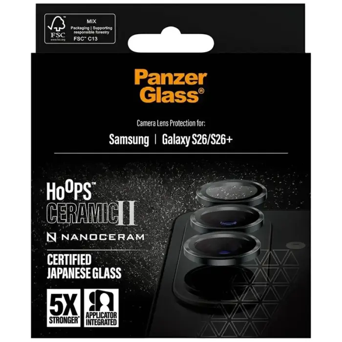 Tempered glass for camera lens PanzerGlass Hoops Ceramic II Lens Protector for Samsung Galaxy S26 / Foto 6