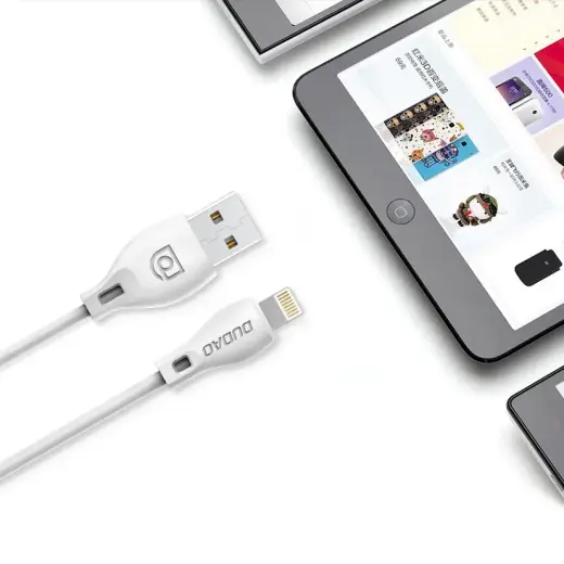 Dudao micro USB data charging cable 2.4A 1m white (L4M 1m white) Photo