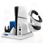 iPega P5S028 All-in-One Charging Stand with Cooling for PS5/PS5 Slim/PS5 Pro White Foto 1