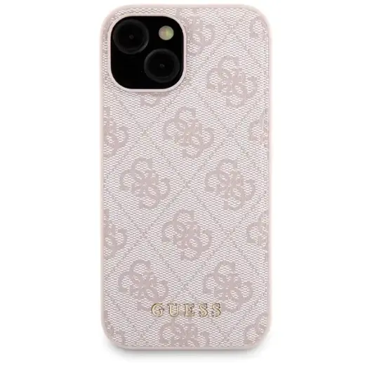 Zestaw Guess GUBPM5P15S4GEMGP iPhone 15 6.1" hardcase + Powerbank 5000mAh MagSafe różowy|pink 4G Metal Logo Foto 3