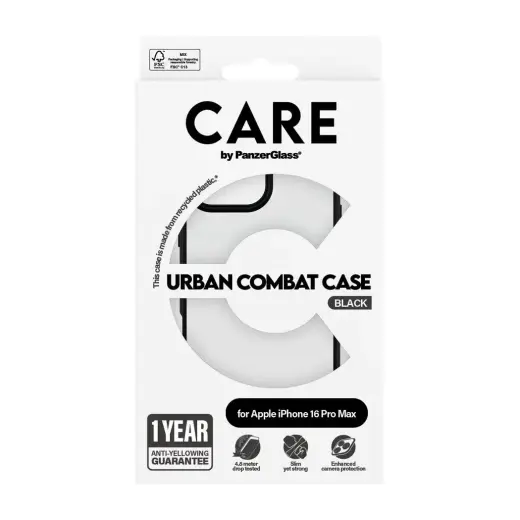 Care By PanzerGlass Urban Combat Case for Apple iPhone 16 Pro Max Black Foto 2